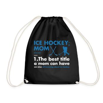Sport Mom Definition Ice Hockey - Turnbeutel - Schwarz - Vorne