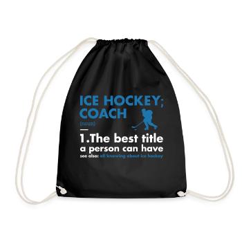 Sport Coach Definition Ice Hockey - Turnbeutel - Schwarz - Vorne
