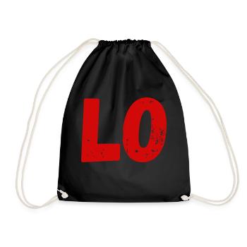 Liebe passendes T-Shirt Paar - Turnbeutel - Schwarz - Vorne
