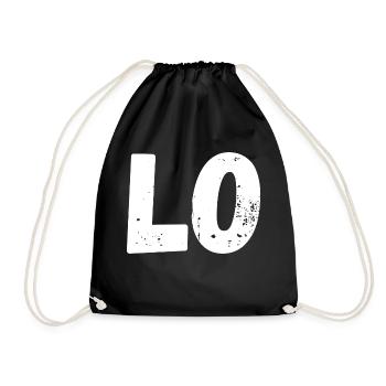 Liebe passendes T-Shirt Paar - Turnbeutel - Schwarz - Vorne