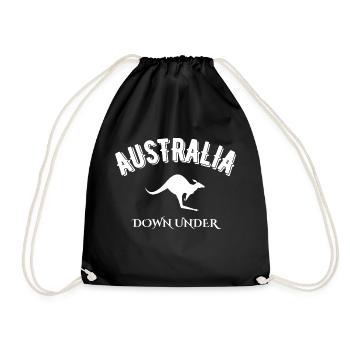 australia down under - Drawstring Bag - black - Front