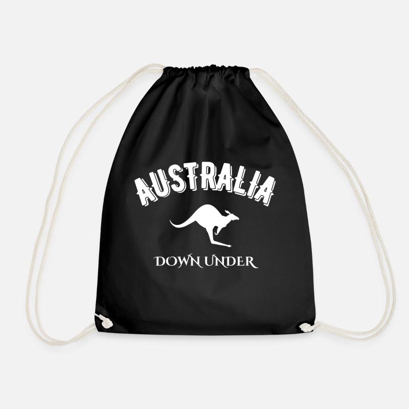 Australien Down Under - Turnbeutel - Schwarz
