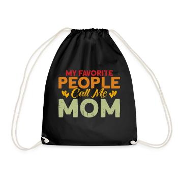 Grand-mère assortie cadeau familial pour la fête des mères - Sac de sport léger - noir - Devant