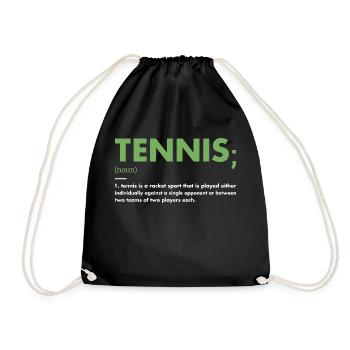 Sport Definition Tennis - Turnbeutel - Schwarz - Vorne
