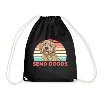 Labradoodle Hund - Turnbeutel - Schwarz - Vorne