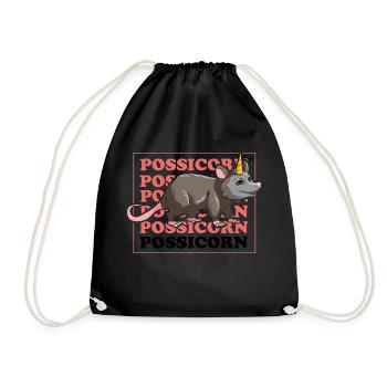 Sariga Design for Opossum and Raccoon - Drawstring Bag - black - Front
