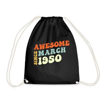 Groovy 73 ans Génial depuis mars 1950 73ème - Sac de sport léger - noir - Devant