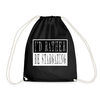Space Travel Christmas Birthday Present Statement - Drawstring Bag - black - Front
