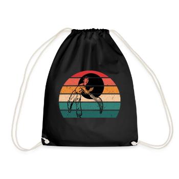 Baskische Pelota | Vintage Retro Basque Pelota - Turnbeutel - Schwarz - Vorne