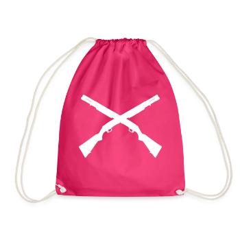 12 Kaliber Schrotflinte - Waffen und Munition - Turnbeutel - Fuchsia - Vorne