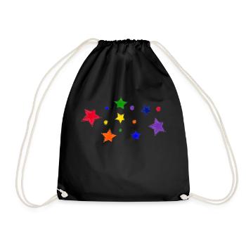 Stars and bubbles - Drawstring Bag - black - Front