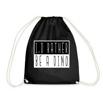 Angry Face Boys Bicycle Ride Old Chrome Dino Dino - Drawstring Bag - black - Front