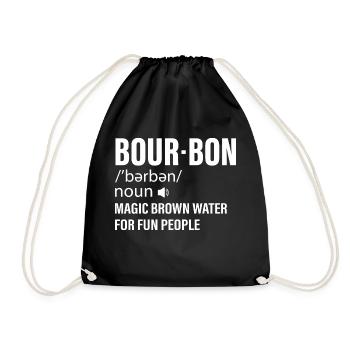 Bour-bon Magic Brown Water For Fun People Drinking - Turnbeutel - Schwarz - Vorne