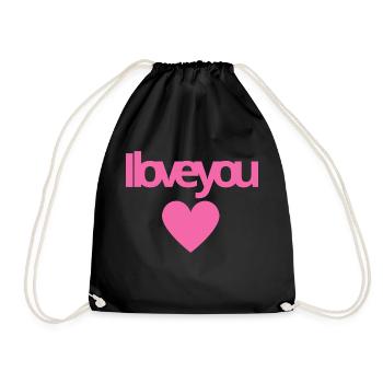 i love you mom - Sac de sport léger - noir - Devant