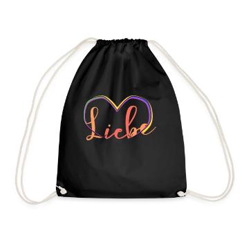 Liebe ist alles! - Turnbeutel - Schwarz - Vorne
