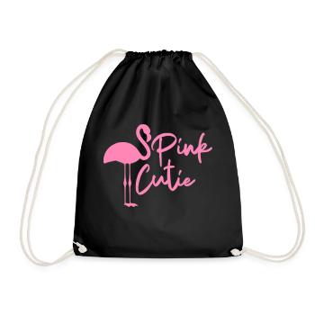 Cooles rosa Flamingo-Liebhaber-Geschenk-T-Shirt - Turnbeutel - Schwarz - Vorne