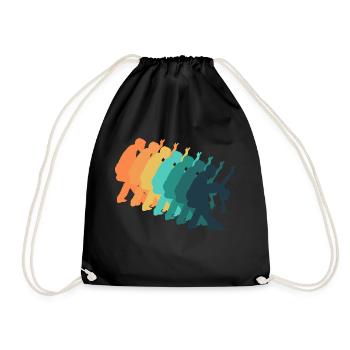 Retro dance - Drawstring Bag - black - Front