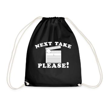 Movie Director Filmmaker Next Take Cinema - Drawstring Bag - black - Front