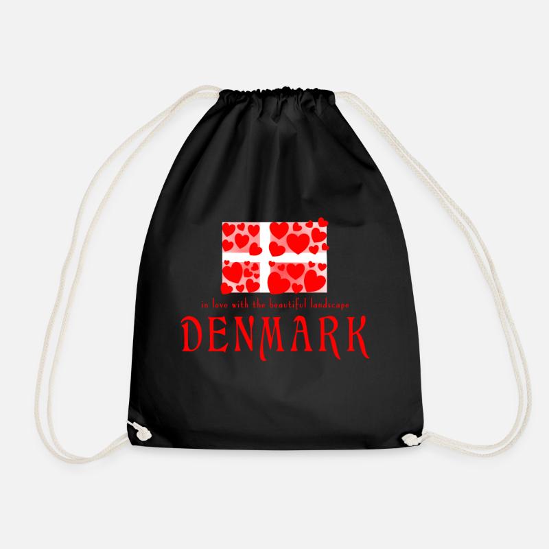 Dänemark Danmark - Turnbeutel - Schwarz