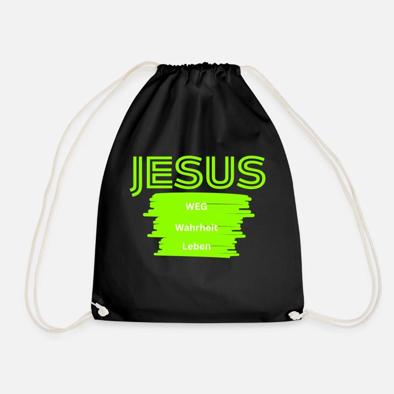 Jesus WWL - Drawstring Bag - black