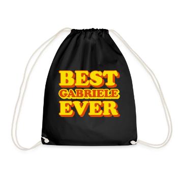 Gabriele Vorname Lustiges Geschenk - Turnbeutel - Schwarz - Vorne