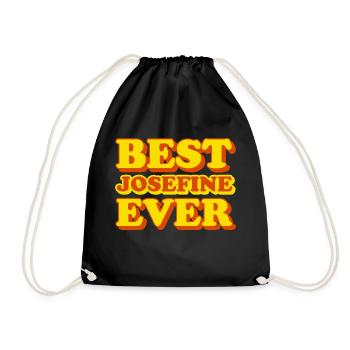 Josefine Vorname Lustiges Geschenk - Turnbeutel - Schwarz - Vorne