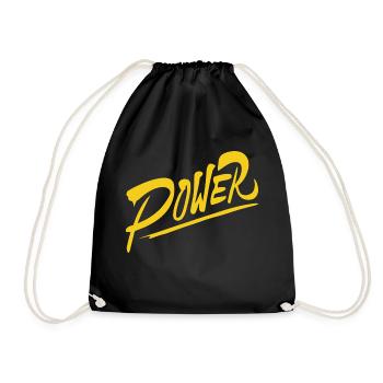 POWER - Drawstring Bag - black - Front