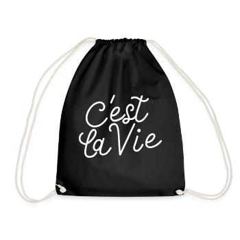 C'est la vie - Sac de sport léger - noir - Devant