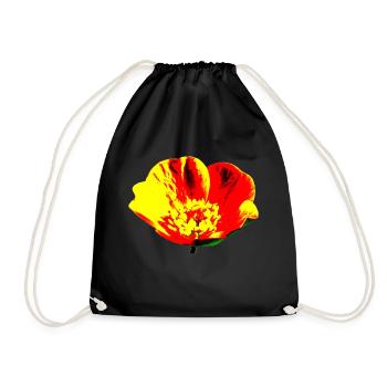 Flower, A731178 1 - Drawstring Bag - black - Front