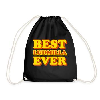 Ludmilla Vorname Lustiges Geschenk - Turnbeutel - Schwarz - Vorne