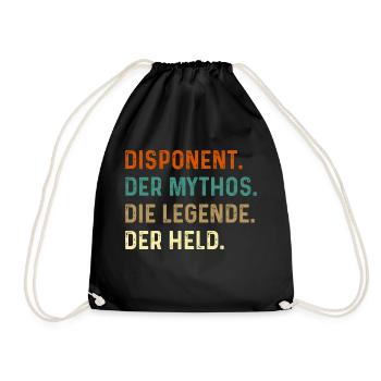 Disponent Der Mythos Die Legende gifts t shirt - Turnbeutel - Schwarz - Vorne