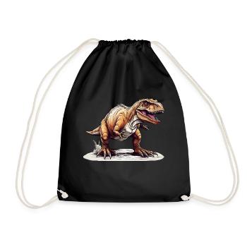 T Rex - Drawstring Bag - black - Front