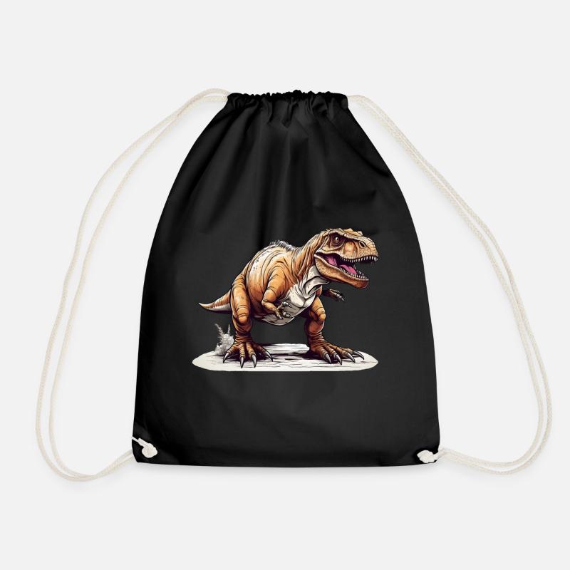 T-Rex - Turnbeutel - Schwarz