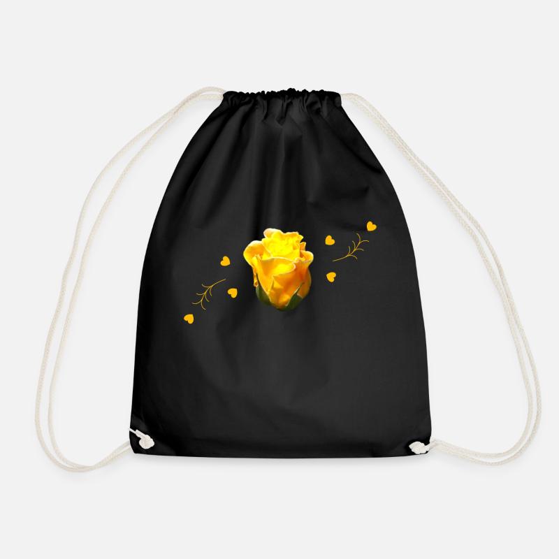 rose yellow rose - Turnbeutel - Schwarz