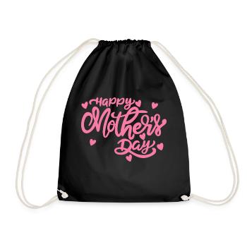 Happy Mothersday - Turnbeutel - Schwarz - Vorne