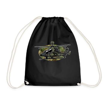Helicopters // Illustration - Drawstring Bag - black - Front
