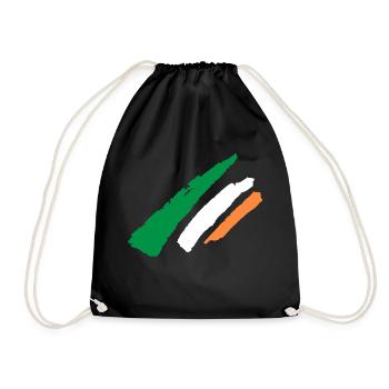 Irland Flagge - Vintage - Turnbeutel - Schwarz - Vorne