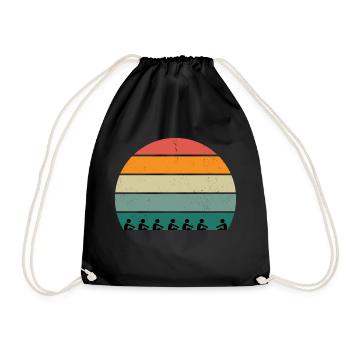 Aviron au coucher du soleil - Sac de sport léger - noir - Devant
