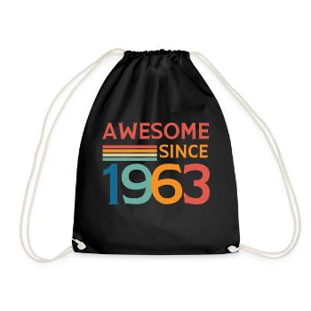Awesome since 1963 - Sac de sport léger - noir - Devant