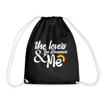 Rainbow Connection - Drawstring Bag - black - Front