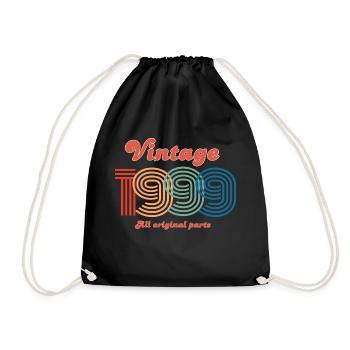Jahrgang 1999 alle Originalteile - Turnbeutel - Schwarz - Vorne