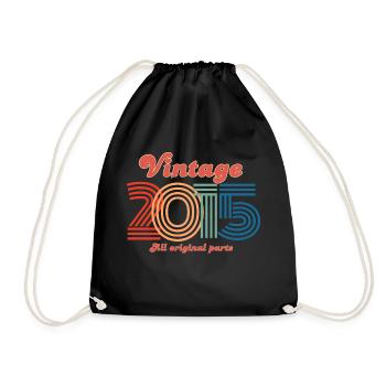 Jahrgang 2015 alle Originalteile - Turnbeutel - Schwarz - Vorne