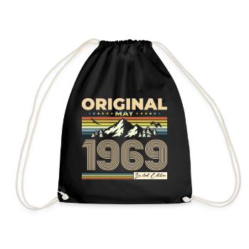 Original 1969 Vintage 1969 55th Birthday 1969 - Drawstring Bag - black - Front