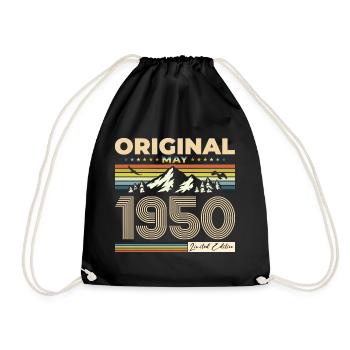 Legende Mai 1950 Jahrgang 1950 Geburtstag 1950 - Turnbeutel - Schwarz - Vorne