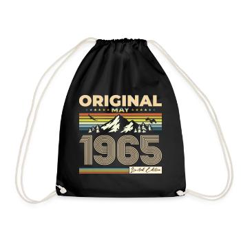Original Mai 1965 Millésime 1965 Anniversaire 1965 - Sac de sport léger - noir - Devant