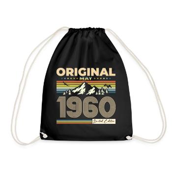 Original 1960 Vintage 1960 64th Birthday 1960 - Drawstring Bag - black - Front