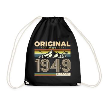 Original Mai 1949 Millésime 1949 Anniversaire 1949 - Sac de sport léger - noir - Devant