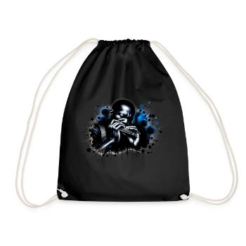 Blues in Ink - Sac de sport léger - noir - Devant