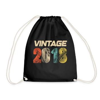 Vintage 2018 Retro - Best Seller - Drawstring Bag - black - Front