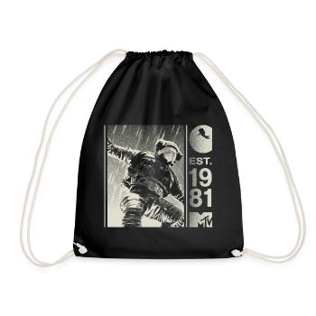 MTV Astronaut Est. 1981 Cool Design - Drawstring Bag - black - Front